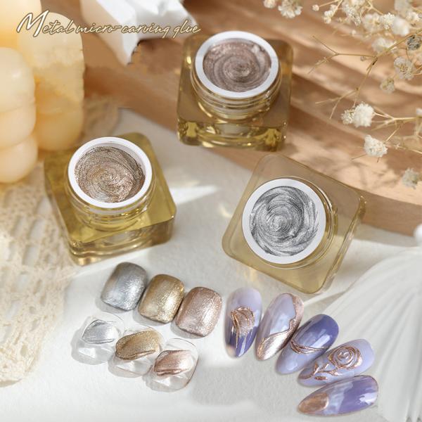 【ばら売り可】メタリックジェル 金銀セット ジェルネイル カラージェル nt-aa-set-main1.jpg