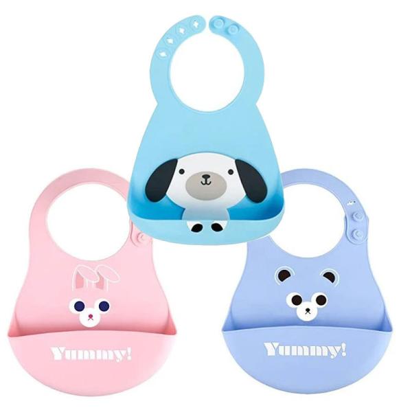 可愛くて便利、安全なシリコン製のよだれかけです。袋状になっているので食べこぼしても安心！汚れても普通にサッと水洗い。破れにくいし、乾かさなくてもすぐに使えるのはポイント高いですね！柔らかなシリコンなので曲げたり丸めたりして省スペースで持ち運...