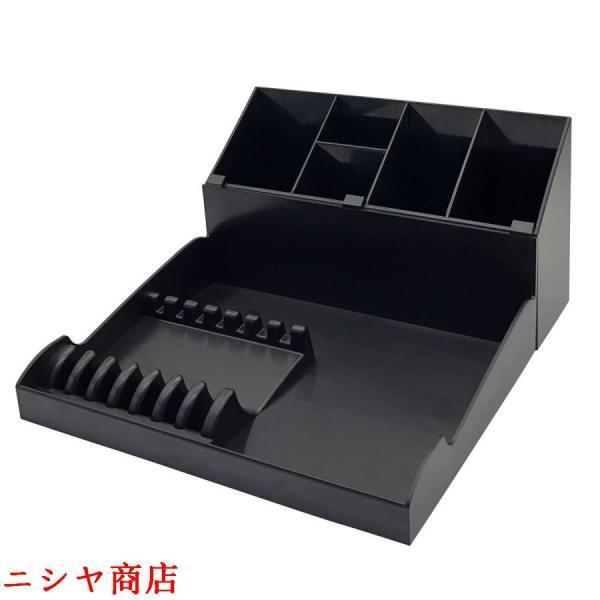 シザスタンド 7丁 はさみバッグ シザーケース シザケース置き シザトレー ハサミブラシ立て 美髪道具収納ケース 美容師 理髪ツール収納ボックス美容院はさみの吸