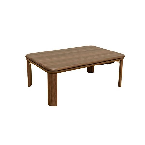 家具調折脚フラットヒーターコタツ 折りたたみ ウオールナット　9060 DCJ90WAL