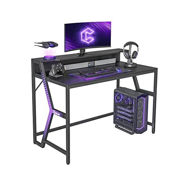 専門店 CubiCubi l字デスク 両面モニター台付き ゲーミングデスク 幅