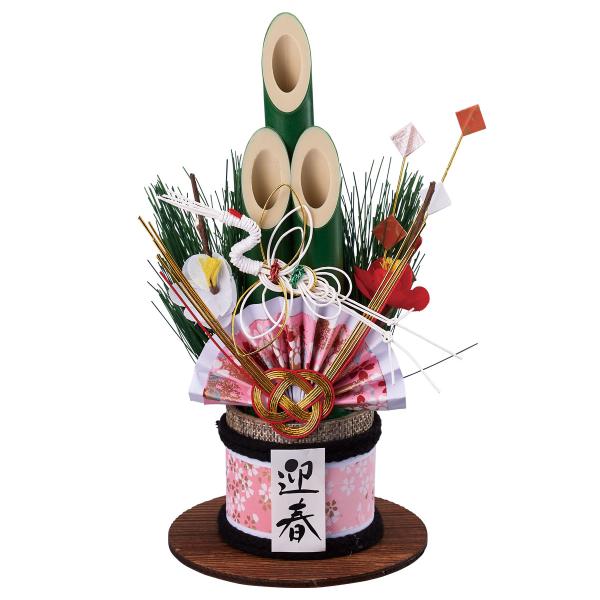 迎春をスタイリッシュに祝うモダンなミニ門松。●素材／ポリプロピレン●サイズ／直径10×高さ20cm