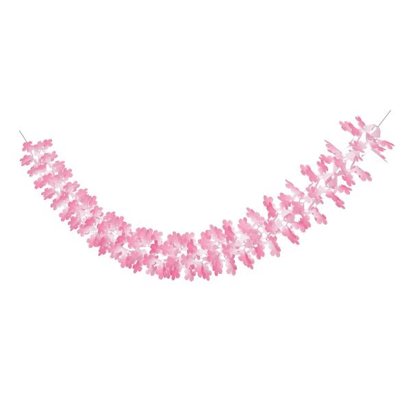 ピンクの桜造花がたくさん連なったガーランド。商品棚に置いたり、ワゴンや看板に巻いたり、壁に吊るしたり、春らしい店舗ディスプレイに。春の訪れを感じさせる桜装飾で、海外からお越しのお客様にも日本の風情を感じるおもてなしを。●素材／不織布●サイズ...