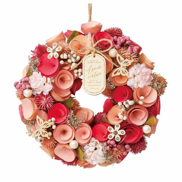 壁に吊るして飾ったり、テーブルやレジカウンター立てかけたり、リーススタンドに吊るせば壁がないところにも飾ることができます。お店の受付周りや商品棚の飾り付けにもおすすめ。●素材／天然素材・発泡スチロール・ポリエステル●サイズ／直径24×奥行7...