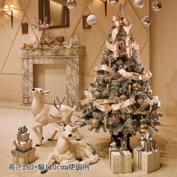 ⭕️美品 クリスマスツリー ホワイトスノー 210cmイルミネーション付き