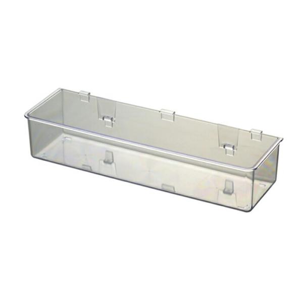 レジカウンターなど卓上のちょっとしたスペースで商品を訴求できます。角度を3度と16度の2段階に調節できます。●素材／樹脂●サイズ／幅30.9×奥行9.6×高さ6.3cm 内寸：幅29.6×奥行7.7×高さ5.7cm