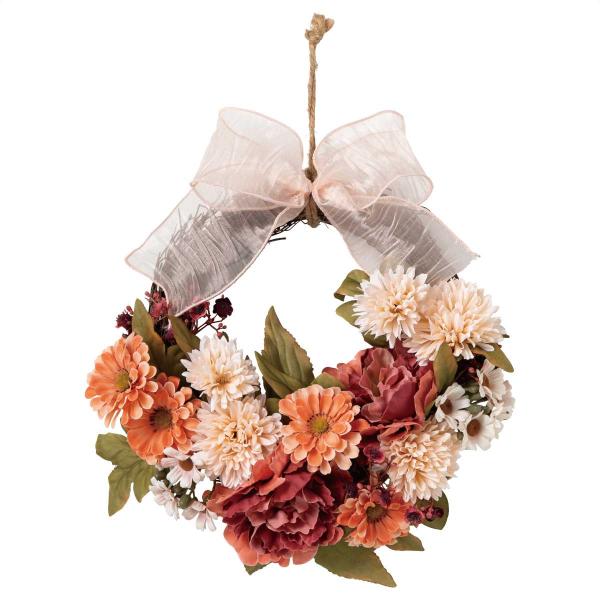 リース 花 玄関 造花_オータム造花リース 直径30cm 1個_57-100-99-1_8730-6302