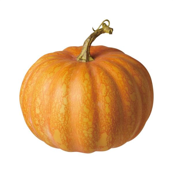 ハロウィン 飾り かぼちゃ_デコレーションパンプキン オレンジ 高さ15cm 1個_57-101-13-3_7621-630
