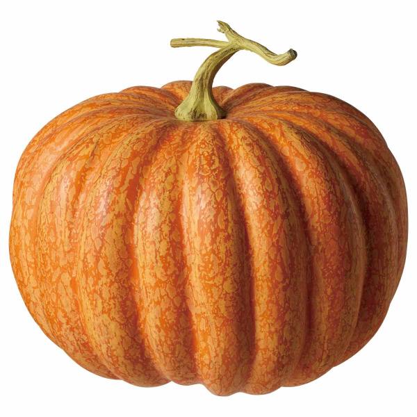 ハロウィン 飾り かぼちゃ_デコレーションパンプキン オレンジ 高さ31cm 1個_57-101-13-6_7621-636