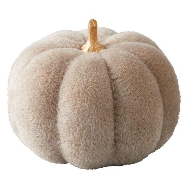 ハロウィン 飾り かぼちゃ 置物_ファブリックパンプキン S 幅11cm グレー 1個_57-15-2-4_8730-6122