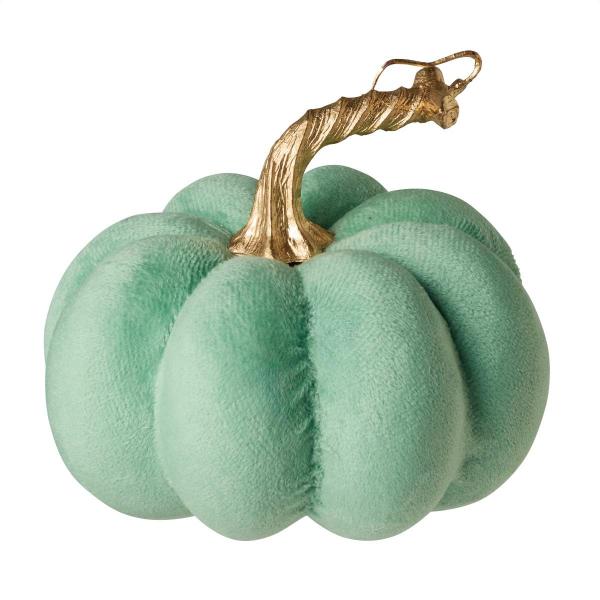 ハロウィン 飾り かぼちゃ_ファブリックパンプキン ライトグリーン M 幅15cm 1個_57-15-3-11_8730-6318