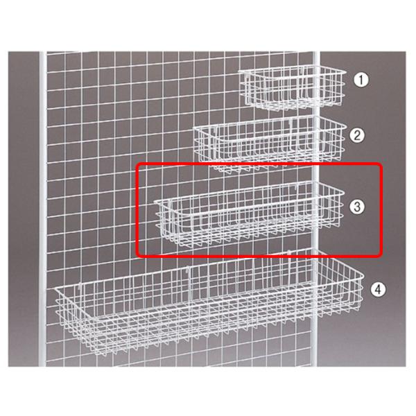ワイヤーネット ワイヤーかご 収納 カゴ_ディスプレイネット用網カゴ 白 幅54cm 1個_61-132-1-3_2528-216