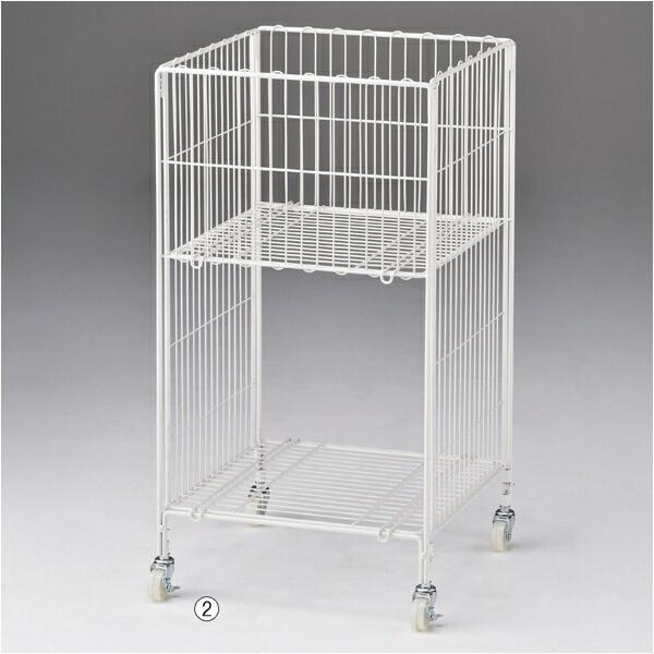 ■■商品特徴■■投げ込み型のワイヤーワゴンの下段に在庫ストックができる機能を付加した2段ワゴン！折りたたんでコンパクトに収納できます。●サイズ／H85cm 線材：カゴ直径2.5mm 外周直径8mm●素材／スチール製 粉体塗装●重量／8.6k...