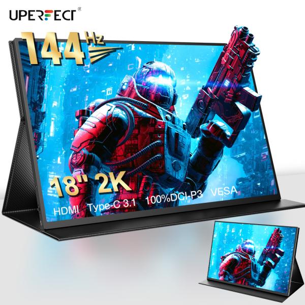 18インチ 144Hz 2K モバイルモニター ゲーミングモニター モバイルディスプレイ 非光沢 switch/pc/スマホPCモニター mini HD/Type-C/VESA対応 保護カバー付き