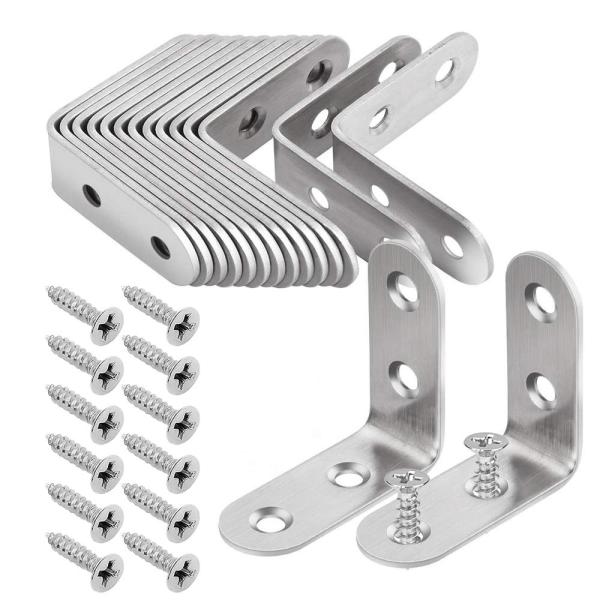 他サイト： ＡｉｂｂｏｙｉL字金具 24個 アングルブラケット ステンレス製 l字金具 40*40*16mm 補強金具 コーナーブレース 接合金具 98の商品画像