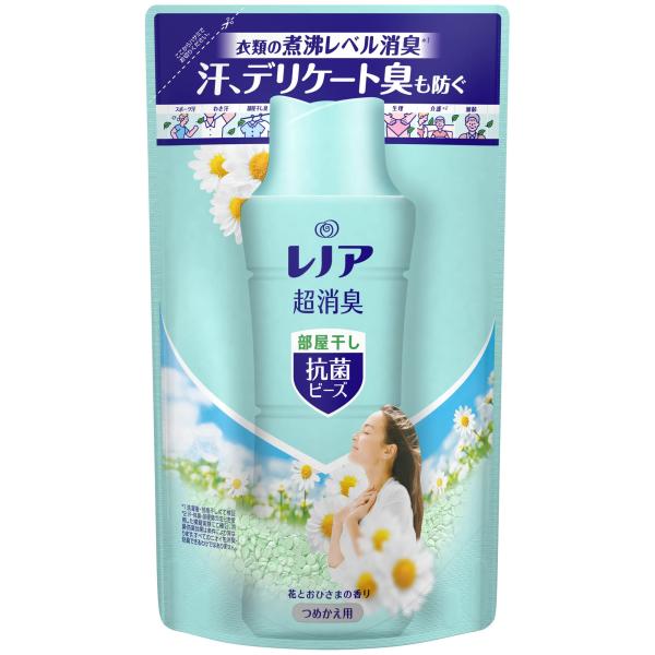 他サイト： レノア Lenor 超消臭 抗菌ビーズ 部屋干し 花とおひさま 詰め替え 430mLの商品画像