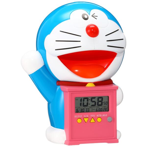 セイコークロック 目覚まし時計 置き時計 キャラクタードラえもん おしゃべり アラーム デジタル 温度 表示 JF374A ブルー
