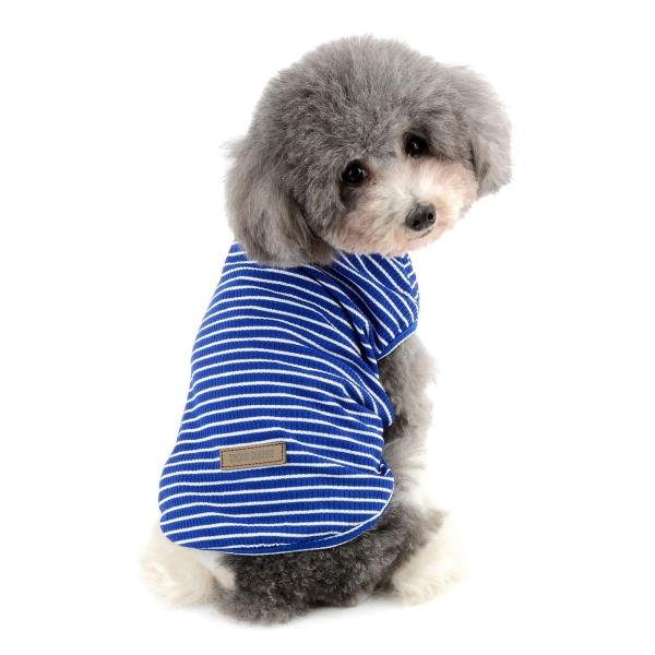 RANPHY縞柄ペット服 Tシャツ 愛犬 半袖 タンクトップ 両足のペット服 春夏プルオーバー わんこ服 通気