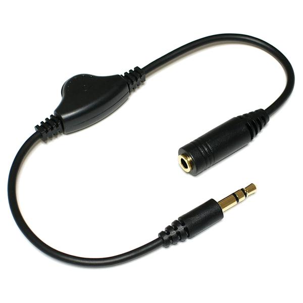 他サイト： クラムワークス 3.5mm ヘッドホン 音量調節 延長 ケーブル 28cm ダイヤル式 音量調整 Z35VC28Bの商品画像