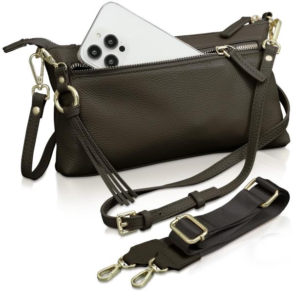アンコール ショルダーバッグ 長財布も入る スマホ ショルダー 本革 高見え ベルト2種類 横型 レディース 小さめ スマホポーチ 斜めがけ