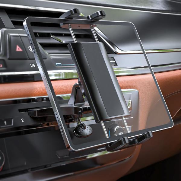 woleyi タブレットホルダー 車 CDスロット取り付け 車載ipadホルダー 携帯電話とタブレット両用 自動車マウントホルダー スマホス
