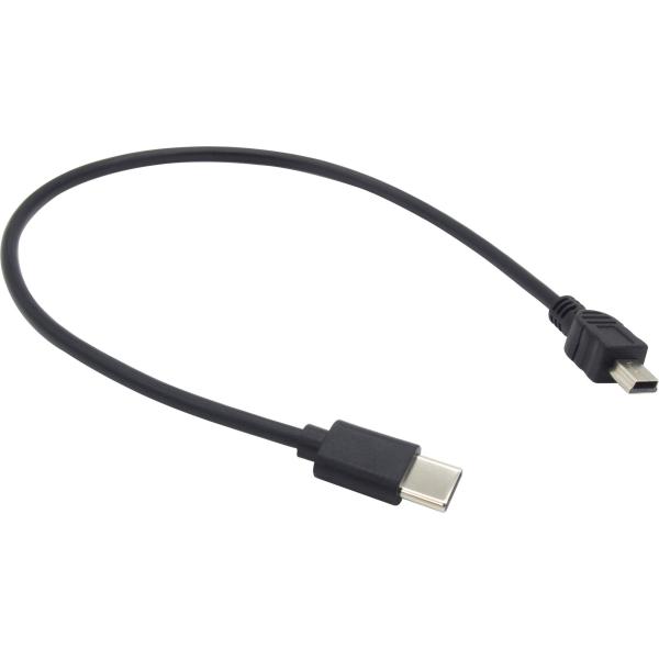 他サイト： オーディオファン ミニUSBケーブル タイプC オス to miniUSB オス miniB USB2.0 短い USB-C ミニB typの商品画像