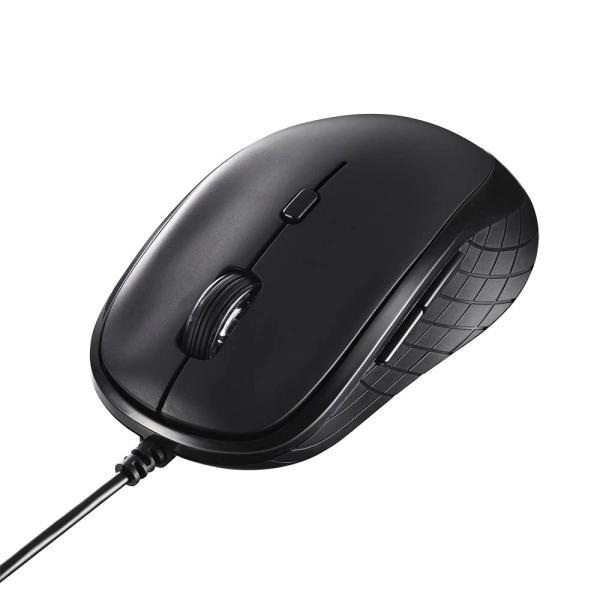 他サイト： バッファロー USB マウス 有線 5ボタン 戻る/進む ボタン搭載 DPI切替 BlueLED ブラック BSMBU315BKの商品画像