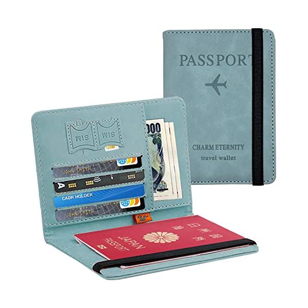 【高品質素材】手触りが良いPUレザー製のパスポートケース。水や汚れにも強い素材なので、お手入れも簡単です。海外旅行に必要なものをまとめて整理できる、機能的かつハイクオリティなパスポートケース【スキミング防止機能搭載】このパスポートケースはス...