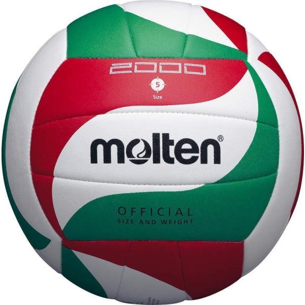 他サイト： モルテン molten ミシン縫いバレーボール　5号球 バレーボール 5号ボール 5号球 白x赤x緑 V5M2000の商品画像