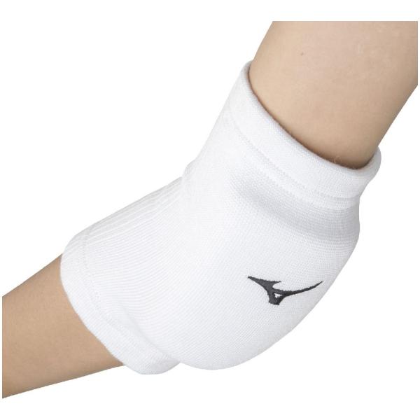 他サイト： ミズノ MIZUNO ヒジーパッドアリ・JR. バレーボール サポーター ジュニア F ホワイトxブラック V2MYA40101の商品画像