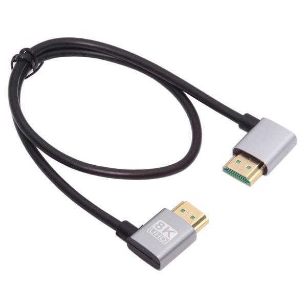 NFHK HDMI 2.1 超薄型 HDTV ケーブル 8 K 4 K ハイパー超柔軟なスリム ケーブル左角度 90 度型コンピューター H