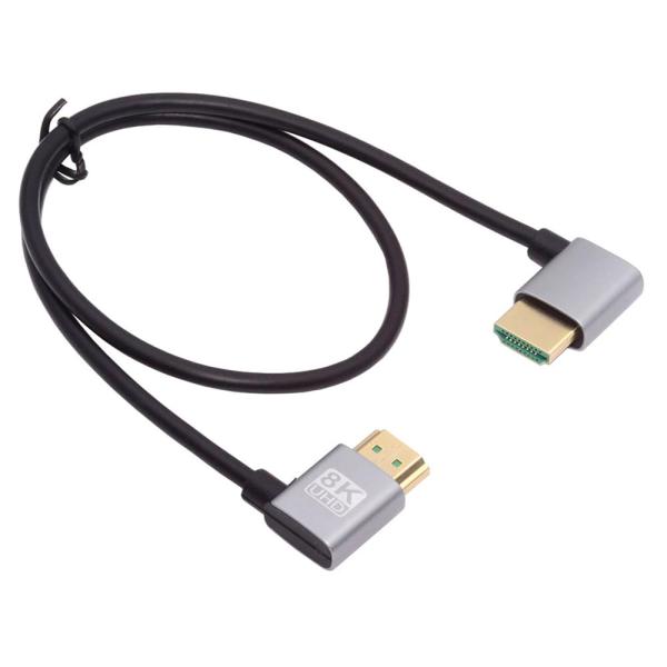 NFHK HDMI 2.1 超薄型 HDTV ケーブル 8 K 4 K ハイパー超柔軟なスリム ケーブル右コンピューター HDTV 用 90