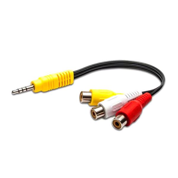 3.5mmから3RCAサウンドケーブル 3.5mmオス-3RCAメス Yスプリッター サウンドステレオコード アンプシアタービデオ伝送ケーブ
