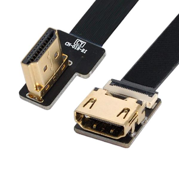 JSER-Brands Xiwai CYFPV 左角度 90度 HDMI オス-メス FPC フラットケーブル HDTV マルチコプター 航