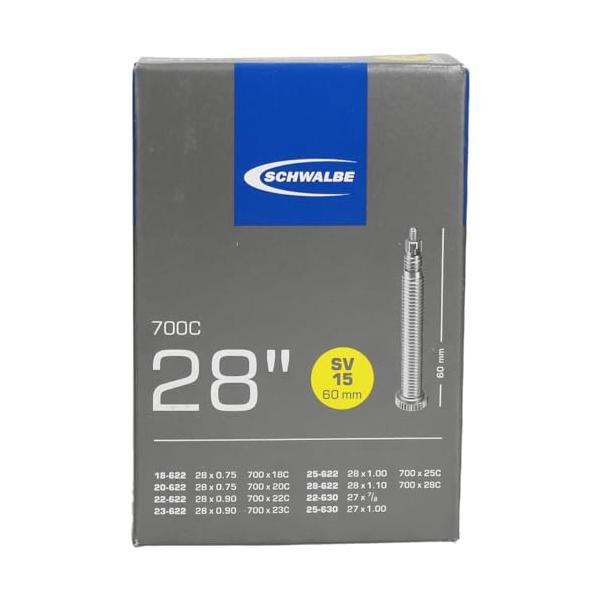 他サイト： SCHWALBE(シュワルベ) 【品】プレスタ 700×18/28Cチューブ 仏式 60?ロングバルブ 15SV-E.Lの商品画像