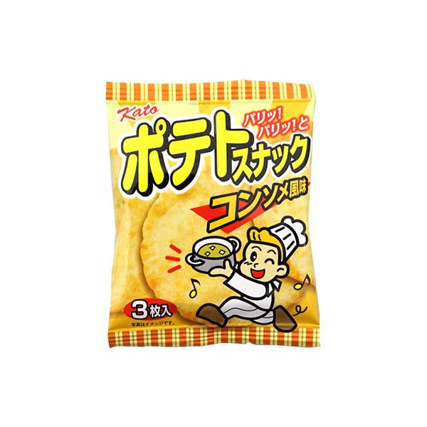 加藤製菓 ポテトスナックコンソメ3枚入り×20袋 : Bloomストア - 通販