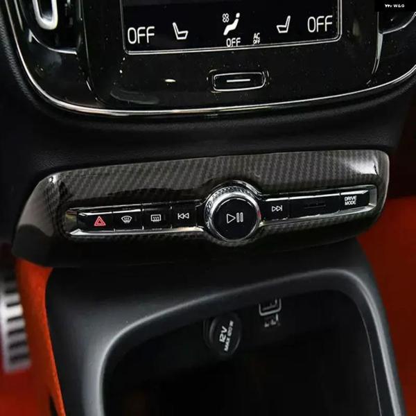 並行輸入品 ボルボ XC40 2018 - 2025 カーアクセサリーセンター AC オーディオ 調整 フレーム ノブ カバー トリム