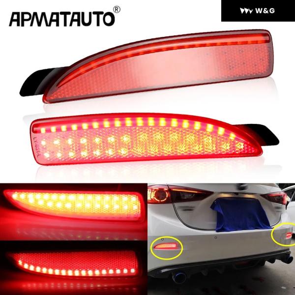並行輸入品 2個 レッド LED リア バンパー リフレクター ランプ テール