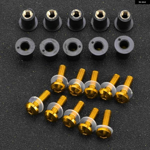 並行輸入品 ヤマハ T-MAX500 XP500 T-MAX530 XP530 TMAX530 TMAX 560 SX/DX/MAX TECH用 10個 M5 5MM ウインドスクリーン ボルト