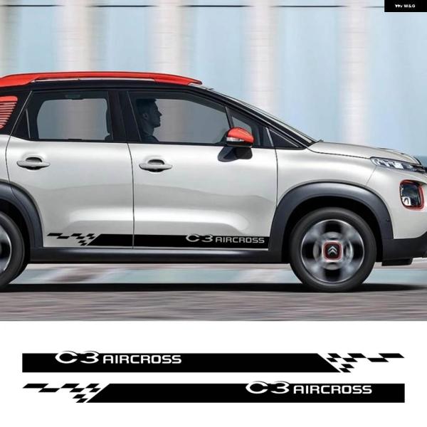 並行輸入品 シトロエン C3 エアクロス スポーツ フィルム トリム デカール SUV チューニング用 2枚セット 車用サイドスカート ス