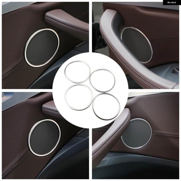 並行輸入品 BMW X3 F25 X4 F26 2018-2023用 ドア スピーカー サウンドカバー クローム トリム リング