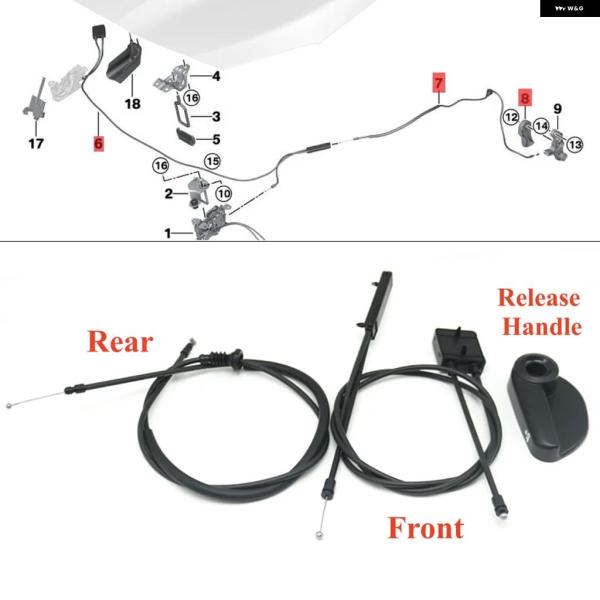 並行輸入品 BMW F54 F60 F57 F55 F56 ミニクーパー クラブマン カントリーマン コンバーチブル ハッチ エンジン フロントフードリリースハ
