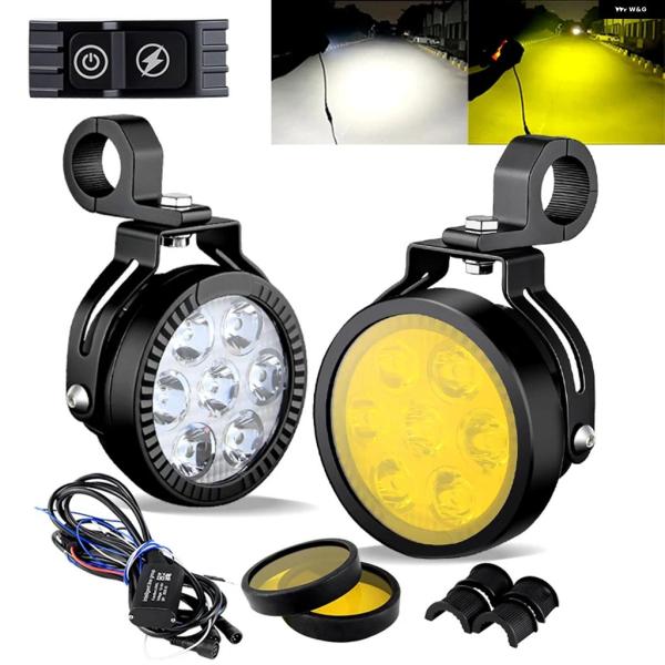 並行輸入品 BMW K1600用 M7 LED ランプ アセンブリ 補助ライト 100W オートバイ LED ドライビング フォグライト 1セット R1200GS F800GS F700GS