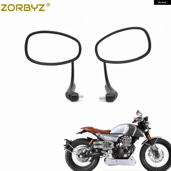 並行輸入品オートバイ ブラック/クローム レトロ ハンドルバー エンド オーバルバックミラー サイドミラー E9 マーク アプリリア モンディアル HPS 125