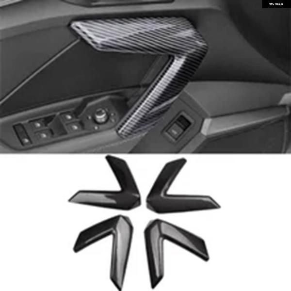 並行輸入品 アウディ A3 8Y セダン スポーツバック 2021 - 23 LHD インテリア インナーサイド カー ドアハンドル プルボウルカバ