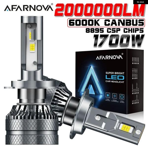 並行輸入品 H11 1700W H7 LED ヘッドライト バルブ CANBUS H4 ライト 車用 H1 H8 H9 9005 HB3 9006 HB4 6000K 12V 2000000LM