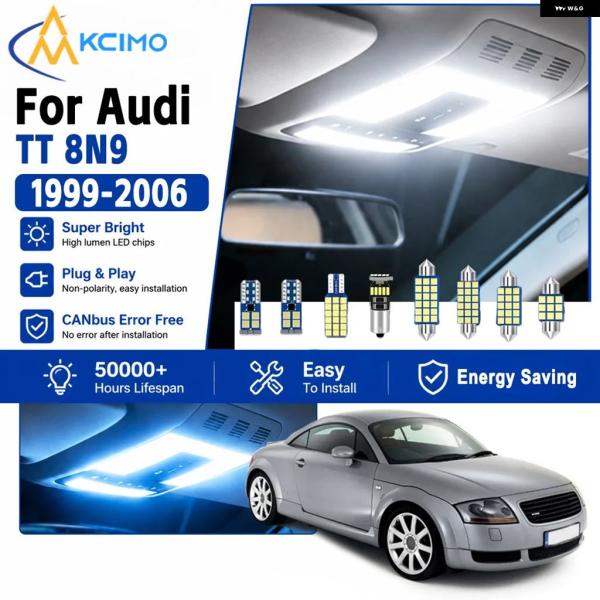 並行輸入品 アウディ TT 8N9ロードスター1999-2006用2色 LED インテリア ライト キット キャビンドアマップランプ
