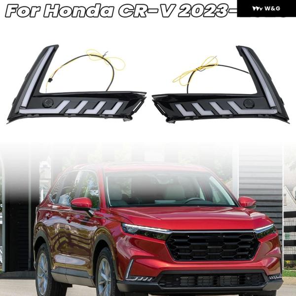 並行輸入品  LED デイタイム ランニングライト ホンダ CRV CR-V 2023 2024 DRL ウィンカー ヘッドライト