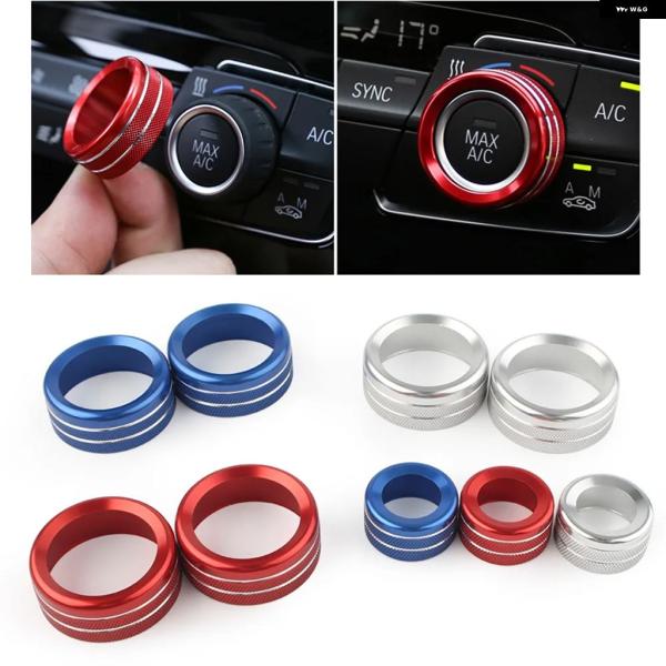 並行輸入品 カー オーディオ エアコン スイッチ コントロール ノブ トリム リングカバー 内装 パーツ BMW 1 2 3 4 5 6 7シリーズ X3 X4