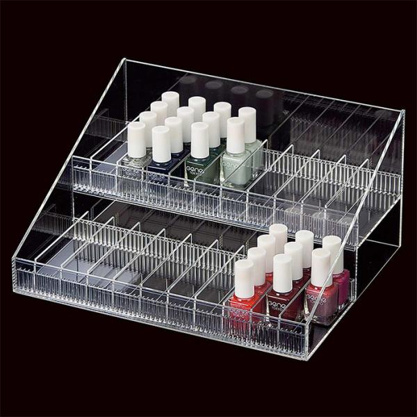 昭和レトロ コルチトーン アクリルケース 陳列棚 上下2段仕切り有 什器